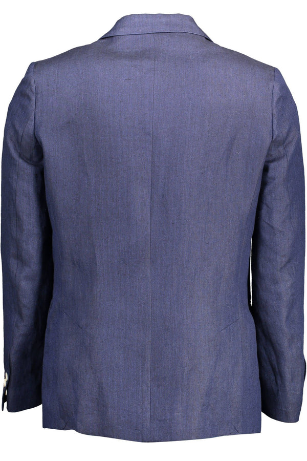 Elegante leinenblaue Jacke für Männer