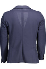 Elegant Slim Fit Blue Jacke