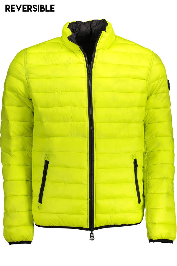 Yellow Nylon Men Jacket