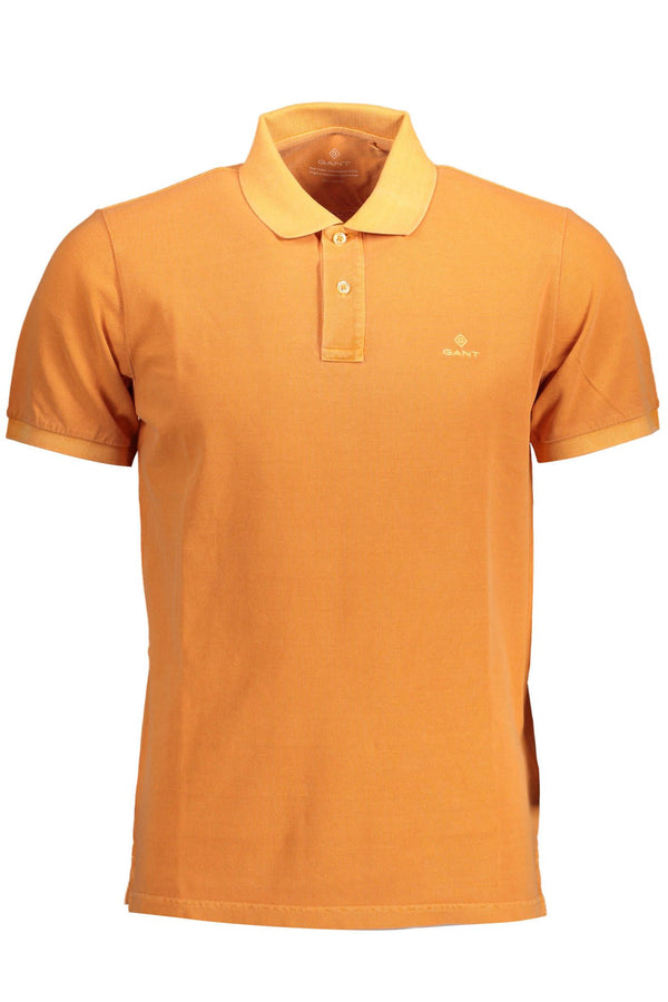 Elegantes kurzärärmiges orangefarbenes Poloshirt