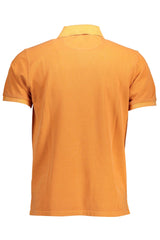 Elegantes kurzärärmiges orangefarbenes Poloshirt