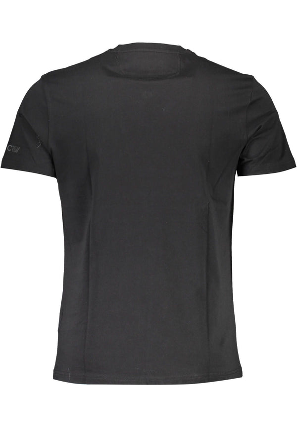 Elegantes gestickeltes Logo Black T-Shirt