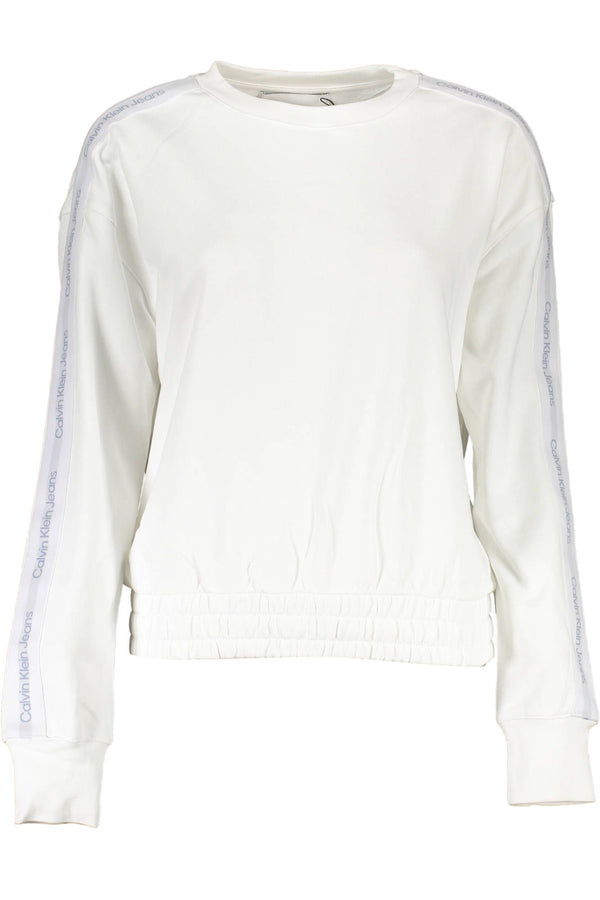 Elegant White Cotton Sweatshirt