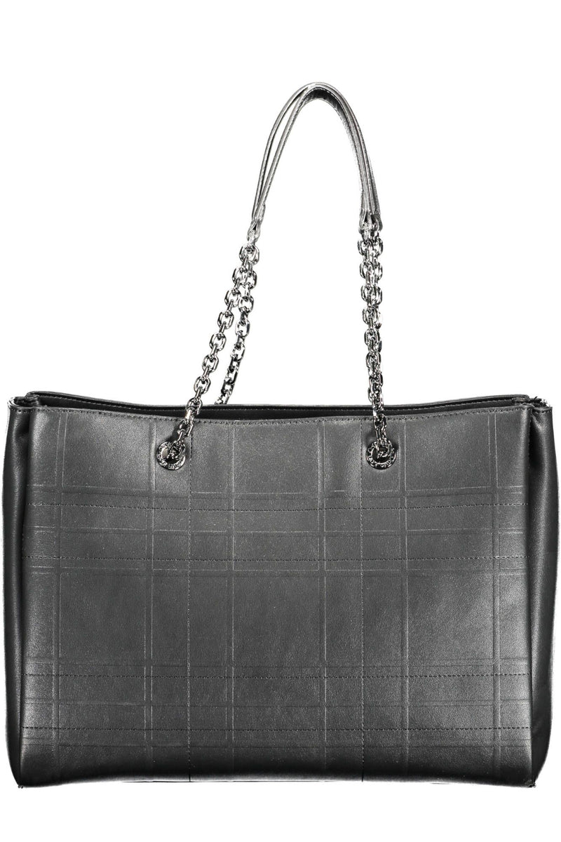 Chic Black Dual-Handle Chain Shoulder Bag