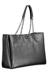 Chic Black Dual-Handle Chain Shoulder Bag