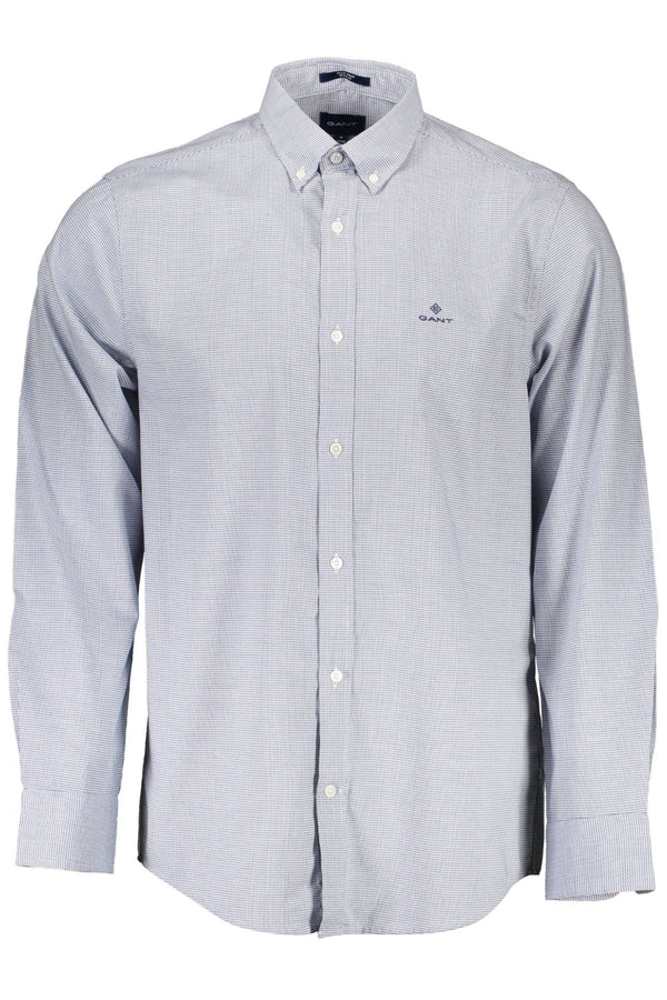 Elegant Organic Cotton Blend Blue Shirt