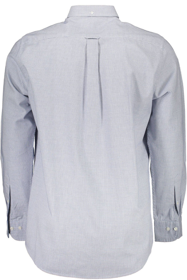 Élégant chemise bleue mélange de coton biologique