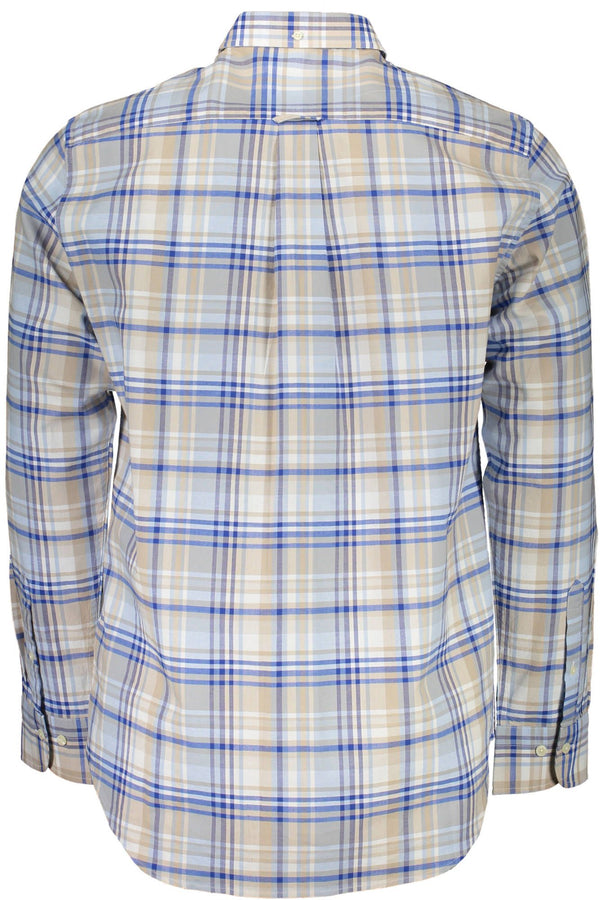 Elegante camicia estiva azzurra per uomini