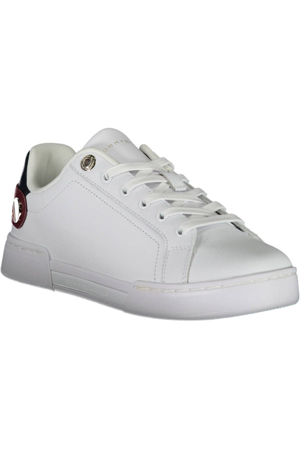 Eco-Chic White Lace-Up Sneakers