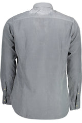 Elegante camicia a bottone blu