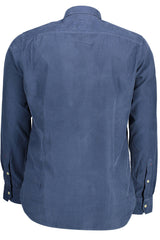 Blue Cotton Men Shirt