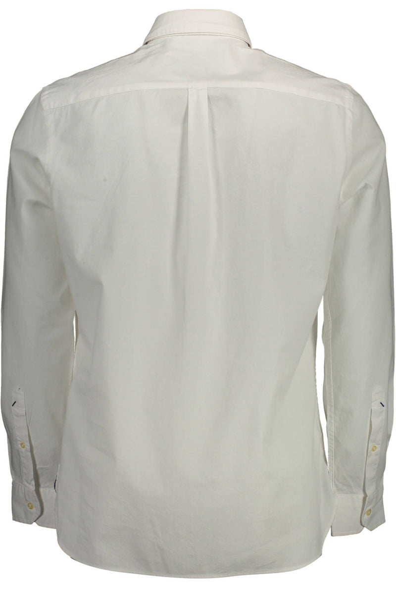 Elegant White Cotton Button-Down Shirt