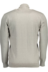 Eleganter grauer Rollkragenpullover Mischpullover