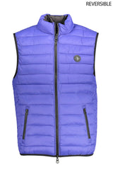 Blue Nylon Men Jacket