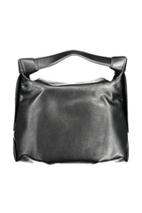 Chic Contrast Detail Black Handbag