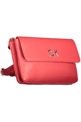 Red Polyester Women Handbag