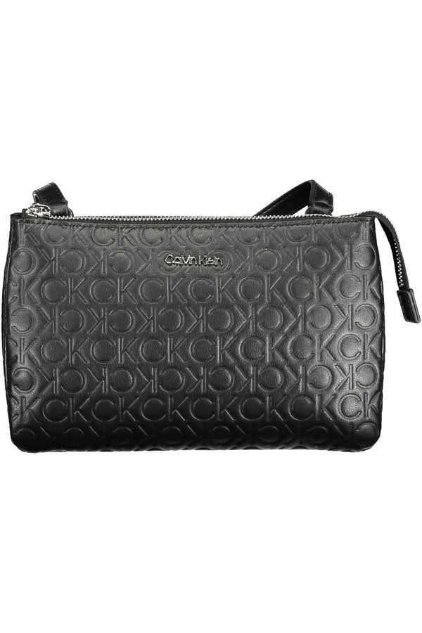 Elegant Black Shoulder Bag with Contrasting Details