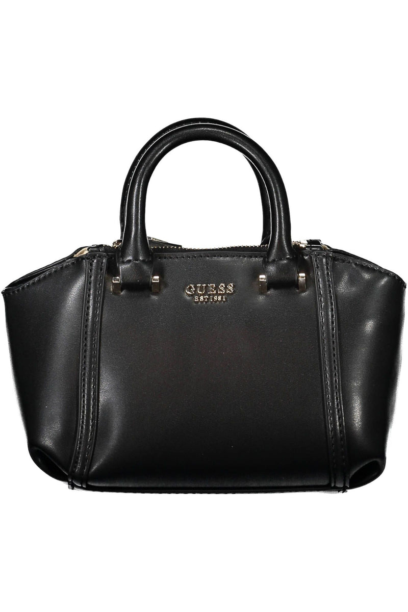 Chic Black Contrasting Detail Tote Bag