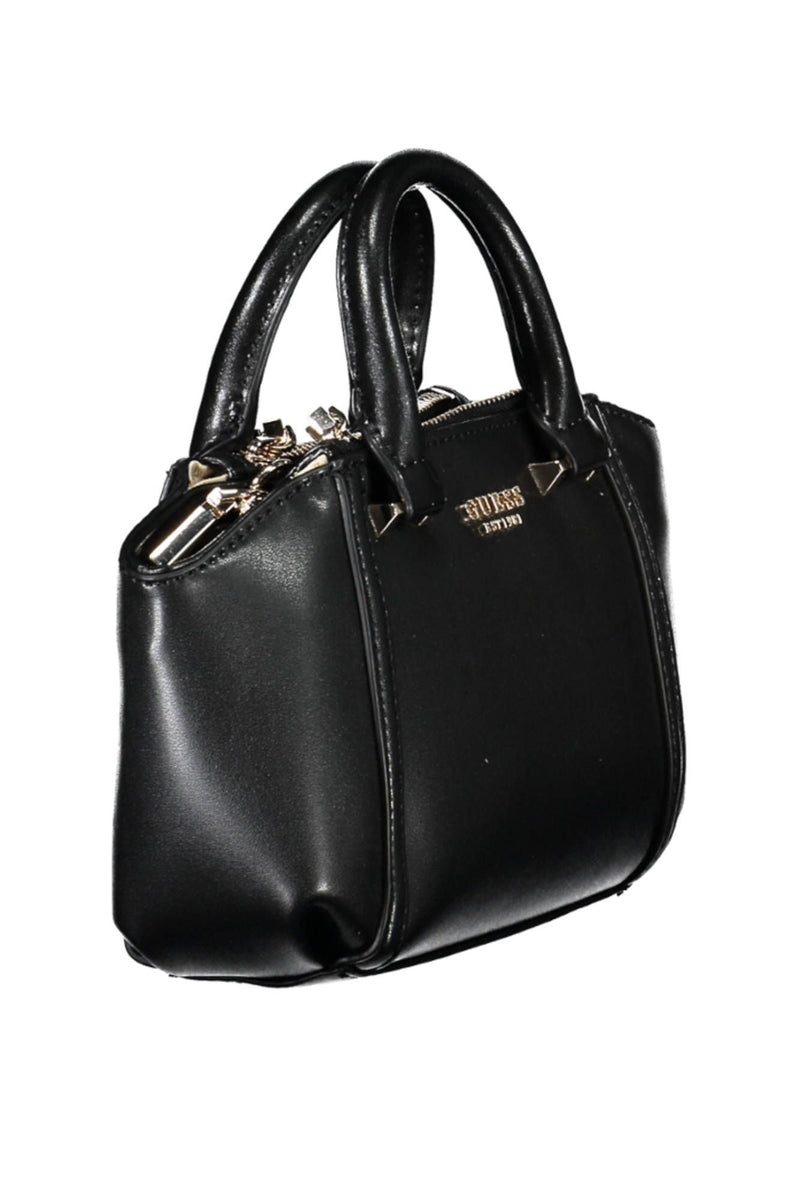 Chic Black Contrasting Detail Tote Bag