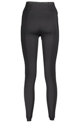 Chic Elastic Waistband Black Leggings