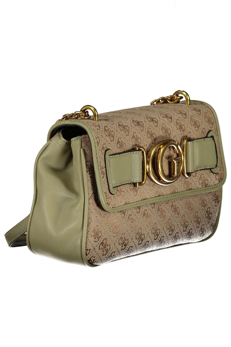 Bolso de hombro con cadena verde elegante