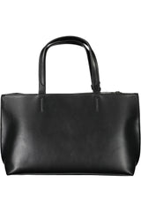 Elegant Black Shoulder Bag with Contrast Details