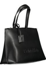 Elegant Black Shoulder Bag with Contrast Details