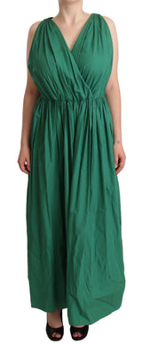 Robe A-Line Elegant Deep Green Sans manches