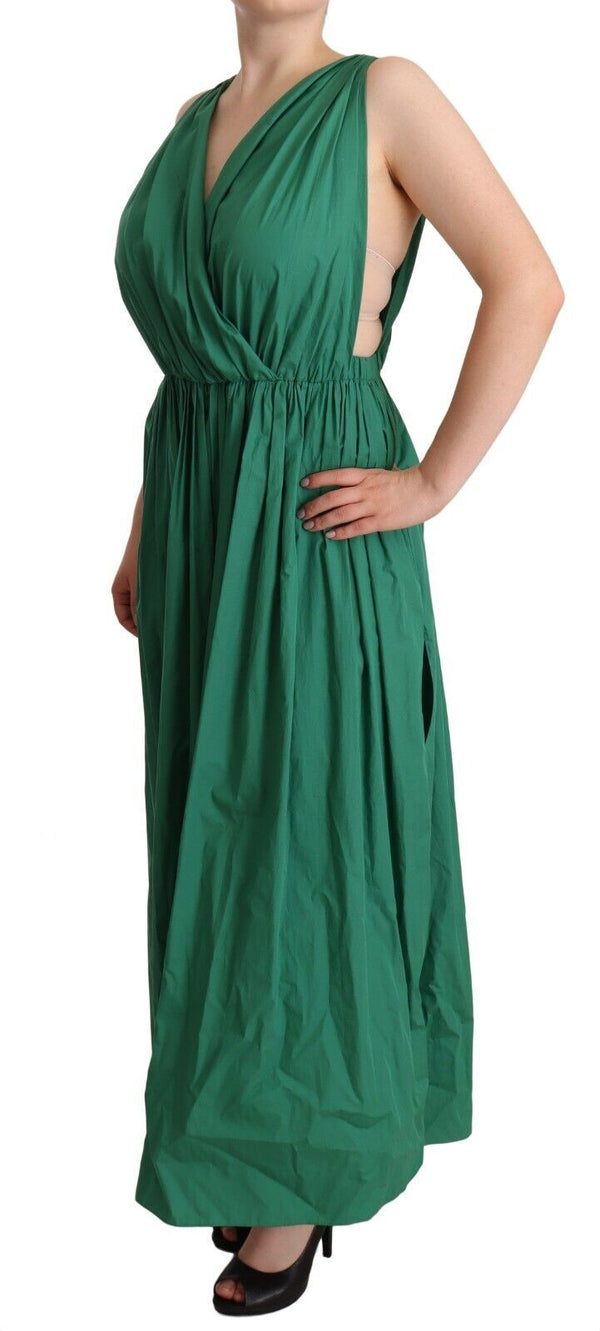 Robe A-Line Elegant Deep Green Sans manches