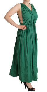 Robe A-Line Elegant Deep Green Sans manches