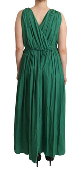 Robe A-Line Elegant Deep Green Sans manches