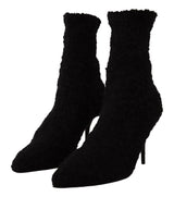 Bottes de viscose noire élégantes noires