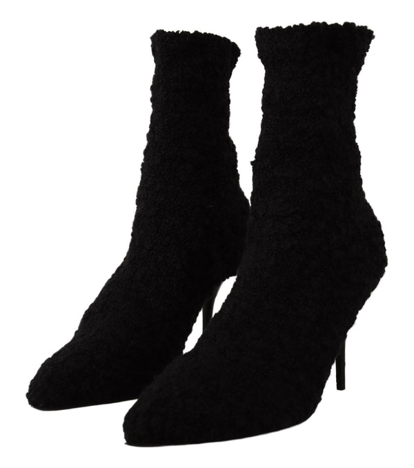 Bottes de viscose noire élégantes noires