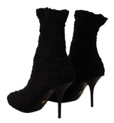 Bottes de viscose noire élégantes noires