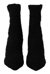 Bottes de viscose noire élégantes noires