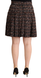 Chic Brown A-Line Pleated Mini Mini