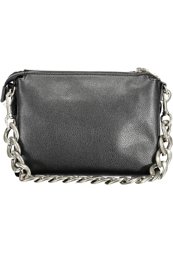 Black Polyethylene Women Handbag