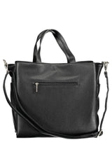 Black Polyethylene Women Handbag