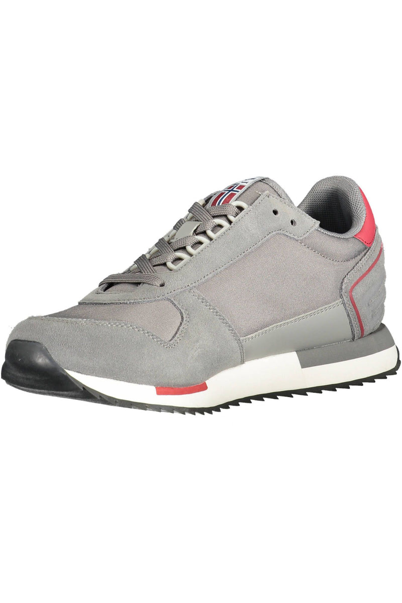 Zapatillas de deporte deportivas con cordones gris modernos