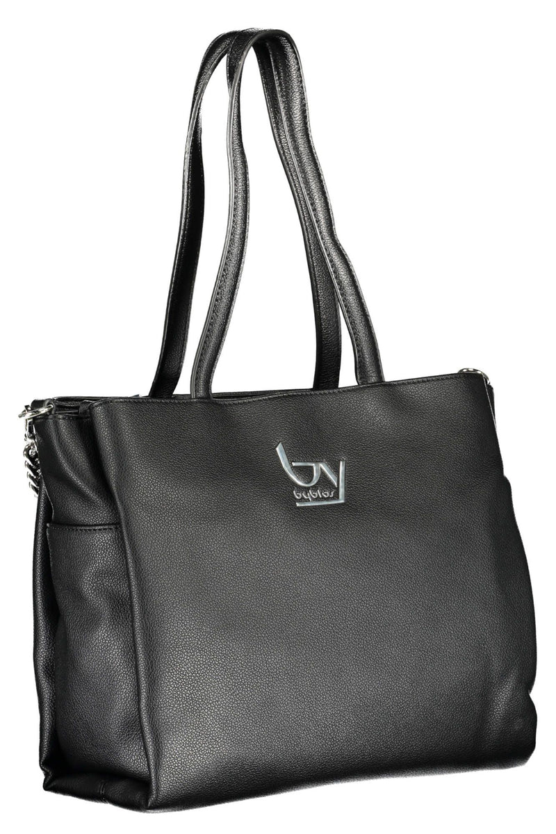 Elegante bolso de correa de cadena negra