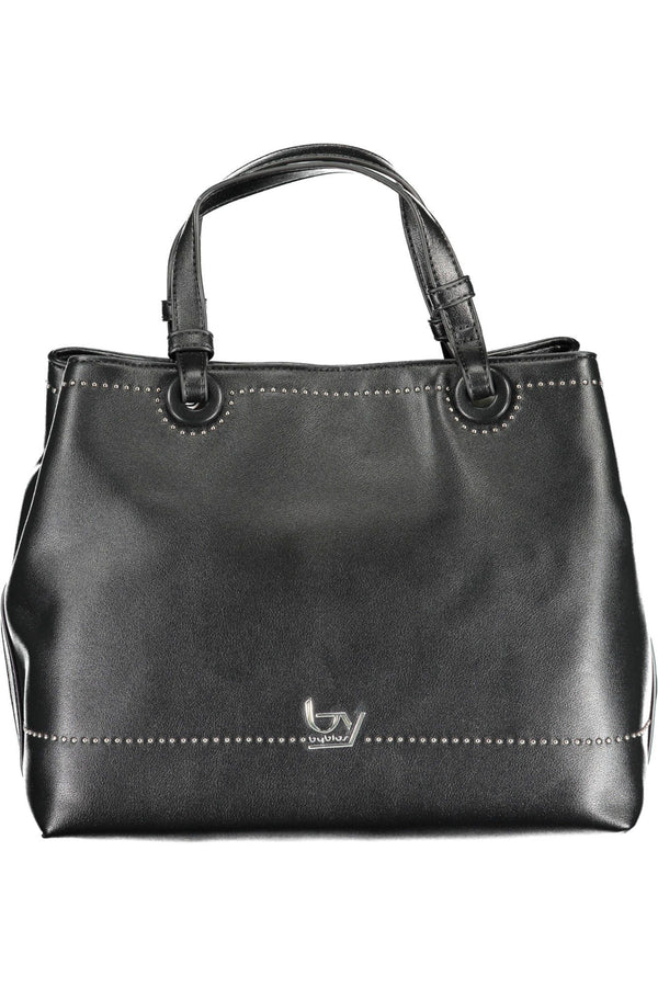 Elegante schwarze Zwei-Kompartiment-Handtasche