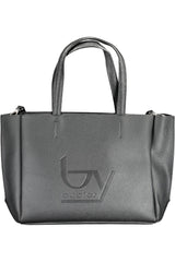 Bolso impreso de doble mango negro elegante