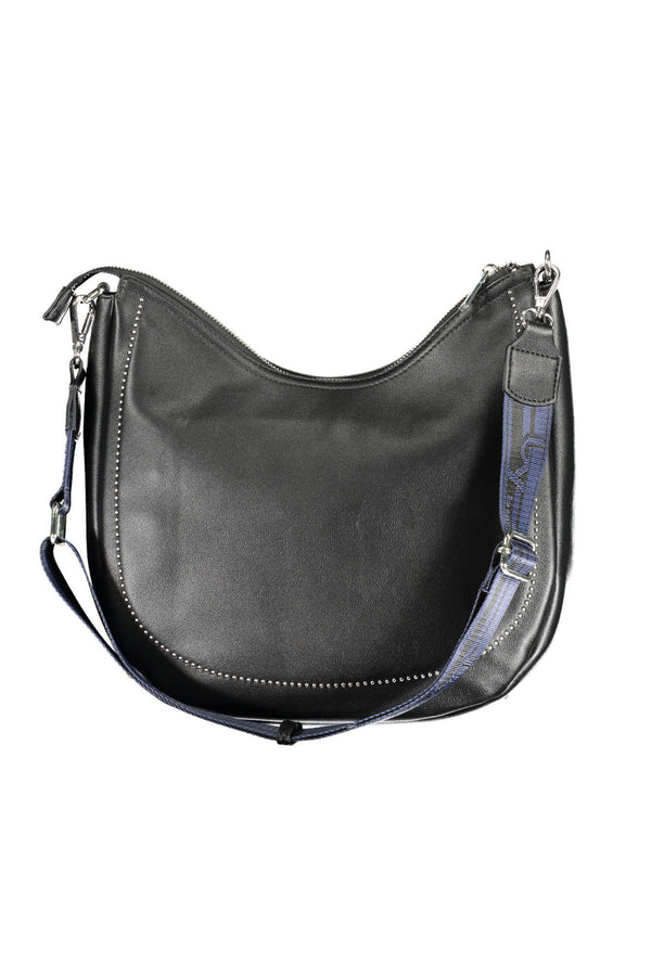 Bolso de poliuretano negro elegante