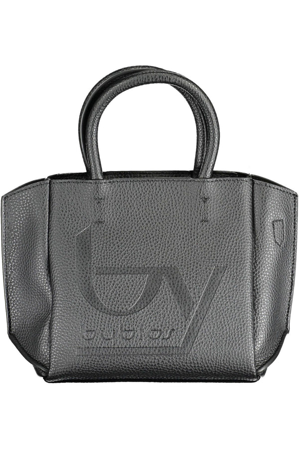 Elegante bolso negro de dos maneras con correa para hombro