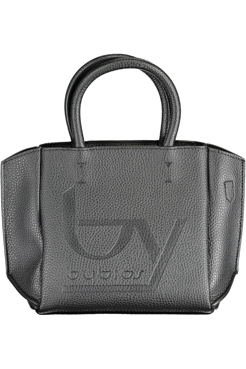 Elegante schwarze Zwei-Griff-Tasche mit Schultergurt