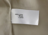 Élégant robe de quart de laine blanche avec imprimé gris