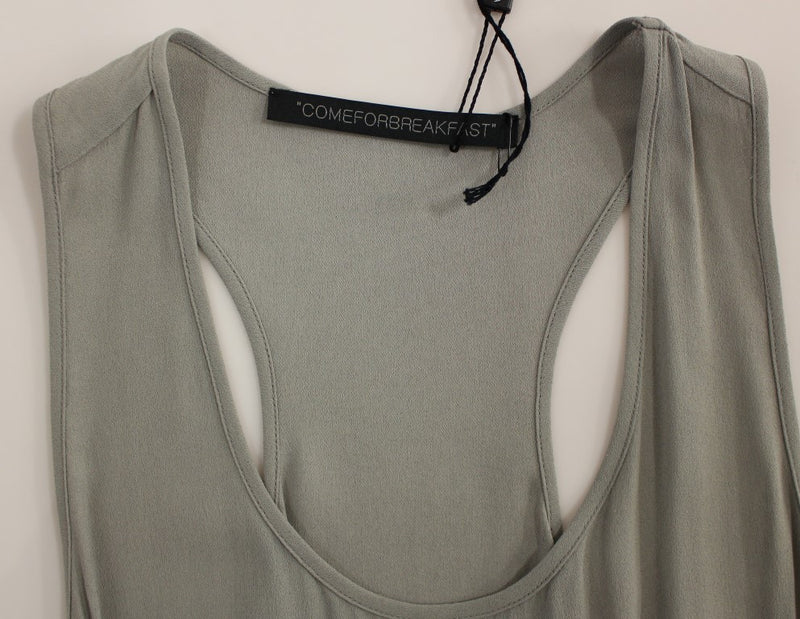 Top de viscosa gris elegante - estilo atemporal