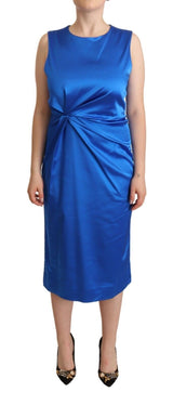 Elegante ärmellose Scheide Midi Kleid