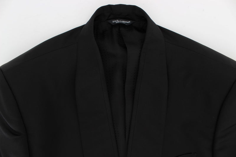 Blazer exclusivo de un botón de seda negra