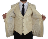 Sofisticado Blazer y chaleco de lunares de polka beige